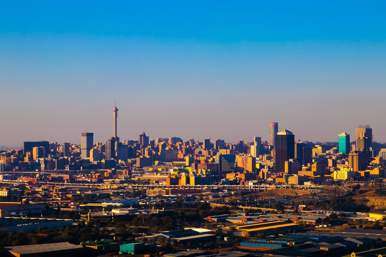Vista del ecosistema minero de Johannesburg, South Africa