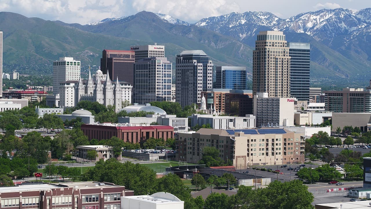 Vista del ecosistema minero de Salt Lake City, USA
